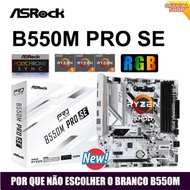 Asrock New B550M Pro SE Motherboard AMD B550 placa mae AM4 DDR4 128GB PCI-E 4.0 M.2 SATA III Micro-A