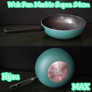 HIJAU Wok Pan marble Supra 24cm Wok Pan Premium Supra 24cm Green