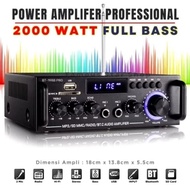 Fleco BT-198B PRO 2000W Audio Amplifier Full Bass Sound Amplifier and Treble RADIO BT 326