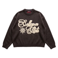 Bitsnbobs Knitwear Crewneck Vein Brown Sweater Knit Boxy