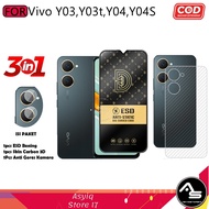 3IN1 Anti-Scratch ESD Clear Anti-Static Vivo Y03 Y03t Y04 Y04S Package