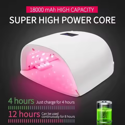 86w Cordless Rechargeable Sun UV LED Lamp Nail Dryer For Curing All Gels 52 LEDs Dryer Lamp Polish L