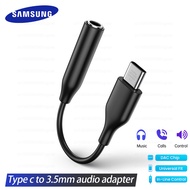 อะแดปเตอร์ Samsung USB-C Headset Jack Adapter to 3.5mm Headphone หูฟัง หางหนู แท้ 100% แปลง หูฟัง 3.5 ใช้กับ Type-C สำหรับ Samsung Galaxy S22 S21 S8 S9 Ultra S20/10 Plus Tab S7 S7+OPPO iPad HUAWEI VIVO