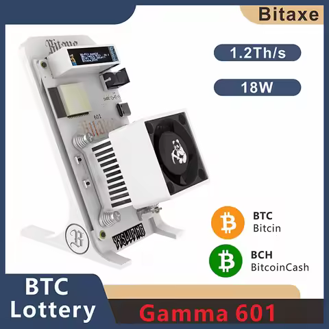 2025 Latest Bitaxe Gamma 601 open-source Bitcoin miner 1.2TH/s silent and noise free with power supp