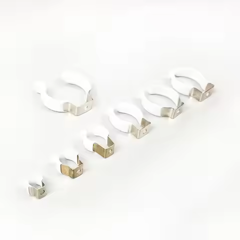 5Pcs Fixing Clips Spring Terry Clip Clamp Holders With Rubber Protection Lamp Tube Clip T3/T4/T5/T6/