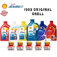 100% ORIGINAL SHELL ADVANCE MINYAK HITAM ENGINE OIL 4T AX3 AX5 AX7 LONG RIDE POWER FULLY SYNTHETIC