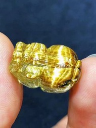 殿堂級 金鈦貔貅 21mm 超罕有大size 順鈦金鈦晶 滿鈦 天鐵金鈦晶 金鈦 板鈦 鈦金 黃髮晶 貔貅 招財水晶 黃晶 旺財 超招正財 偏財