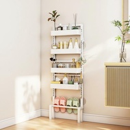 Narrow 5-Tier Bathroom Door Storage Rack Space-Saving Organizer Adjustable Shelf Design Alabaster