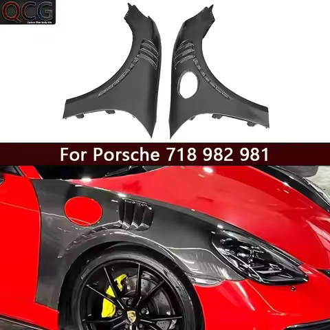 For Porsche 718 982 981 Cayman Boxste Carbon Fiber Fender Retrofit Carbon fiber replacement leaf pla