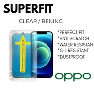 Superfit Tempered Glass Anti-Fail to Install - Anti-Scratch Clear Glass / TG Clear Pack Blue Oppo A3