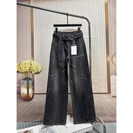 Acne Studios Retro Cat Whiskers Lightly Distressed High-Waist Straight Leg Jeans
