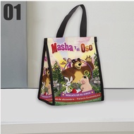Masha and the Bear Bento Bag Portable Bento Bag Insulation Cold Storage Bento Bag Lunch Box Bag Insu