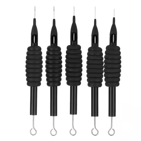 Disposable 5pcs Sterile Tattoo Nozzle Needle Tips Tube Grip 1RL / 3RL / 5RL / 7RL / 9RL for Tattoo G