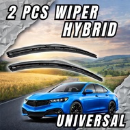 1 SET 2 PCS HYBRID WIPERS A PAIR OF UNIVERSAL HYBRID WIPERS FOR ALL CARS