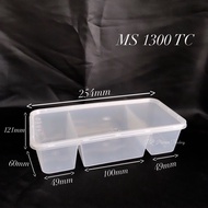 MS1300TC 3 Compactment Food Box PP container