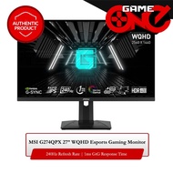 MSI G274QPX 27" Rapid IPS 1ms (GtG) G-Sync Compatible Esports Gaming Monitor [240Hz]