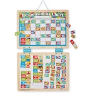 Melissa & Doug Magnetic Wooden Response Chart Toddler Routine, Kids Reward Board, Chores Chart
