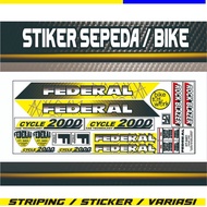 Stickers Federal bicycle strip variations, simple motif, federal stickers, bicycle polet stickers