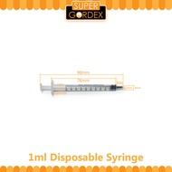 50pcs SYRINGE Luer Slip Makanan (1ML/2.5ML/5ML/10ML/20ML/30ML/60ML) Sterilized Feeding Syringe Feed 