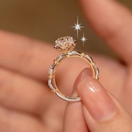 Moissanite Ring 0.5CT D Color S925 Sterling Silver Engagement Wedding Ring Fine Jewelry