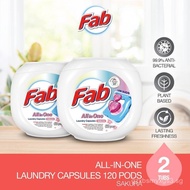 [NEW] Fab All-in-One Laundry Capsules 60pcs x 2 Tubs