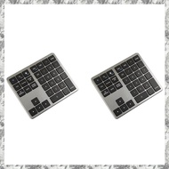 [I O J E] 2X 2.4G Wireless Bluetooth Number Pad 35 Keys Remote Connection Numpad Numeric Keypad A
