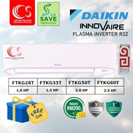 DAIKIN Air Conditioner Plasma Inverter R32 1.0HP/1.5HP/2.0HP/2.5HP FTKG28T/35T/50T/60T + Innovaire + Air Specialist + Malaysia Good Design