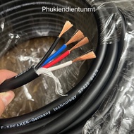 1 meter of 4x2.5 and 4x1.5 copper core speaker wire