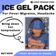 [Post 24H] Fever Cooling Gel Ice Pack Wrap Migraine Ice Pack Head Wrap Headache Cold Pack Gel Cold I