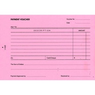 U-Grade Pink Payment Voucher Pad of 100