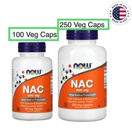 NOW FOODS NAC 600mg (100 Veg Caps/ 250 Veg Caps) 100% Authentic