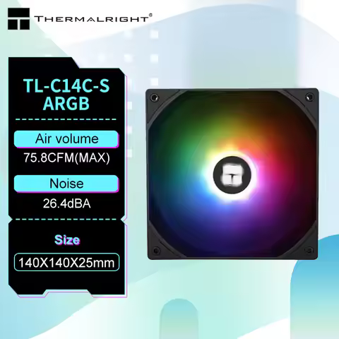 Thermalright TL-C14CW-S 14cm Cooling Fan 5V 3PIN ARGB pc gamer Adjust Speed Cooler argb Adjustable c