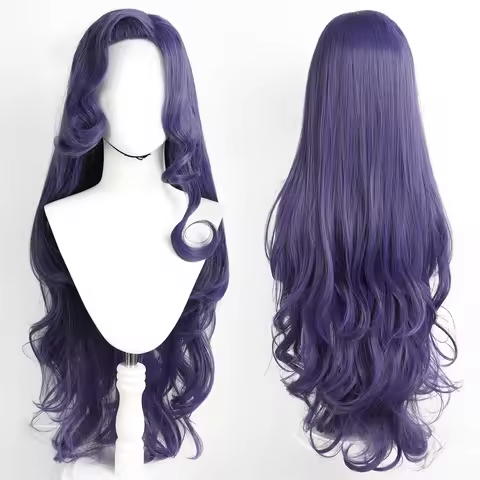 Cosplay Wig Anime Wig Rarity Anime Game Role-Play Wig Long Purple Synthetic Wig with wigcap for Anim