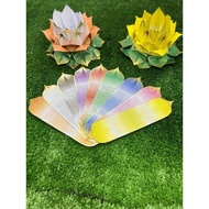 [Wanbaotang Heart Sutra Series] Nine-Color Strip Lotus Paper, 4cm x 17.5cm, Double-Sided Printing, 9