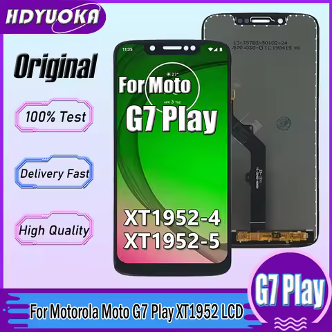 5.7" Original For Motorola Moto G7 Play LCD Display Touch Screen Sensor Panel Digitizer With Frame F