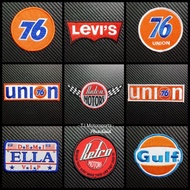 Premium Quality Patches 76 Lubricants Union Demi Ella Gulf Levis Retro Stiker Kain Sulam Jaket Tampa
