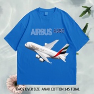 Unisex Kids Oversize T-Shirt AIRBUS A380 EMIRATES Airplane