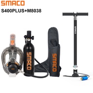 SMACO S400Plus อุปกรณ์ดำน้ำลึกดำน้ำ snorkeL อุปกรณ์ดำน้ำสำหรับนักดำน้ำมินิถังออกซิเจนกระบอกใต้น้ำหายใจอุปกรณ์ 1L