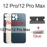 Big Hole Back Glass For Phone 12 Pro Max Backcover For Phone 12Pro Max Rear Door Housing For 12PM Re