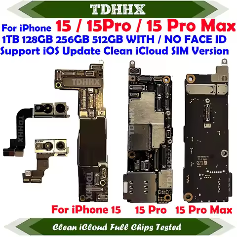 Motherboard Support iOS Update For iPhone 15 Pro Max / 15Pro Clean iCloud Logic Board Full Chips Wor