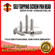 SS 304 PH Screw/ 8x3" Self Tapping Screw P+AB Screw (7.5 CM)