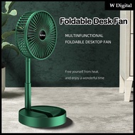 USB Desk Fan Cordless Table Fan 2000mAh Desktop Fan Foldable Cooling Fan with 3 Speed