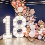 3ft Marquee Numbers, Light-Up Numbers, Balloon Mosaic Numbers, 1 Balloon Frame, Marquee Light-Up Let