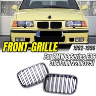 For BMW 3 Series E36 1992-1996 318i 323i 325i 320i 328i Chrome Silver Kidney Grille, Car Styling Upg