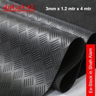 Rubber Checker Mat I Size:3mm(Thk)x1.2mtr(W)x4mtr(L) I 5mtr I Rubber Mat I Floor Mat I Rubber Sheet 