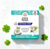 Guru Nanda Premium Whitening Strips แผ่นแปะฟันขาวสูตรพรีเมียม ปลอดภัย ใช้งานง่าย พร้อมน้ำมันมะพร้าวธ