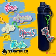 Personalized Pastel 3-Layer Keychain | 3D Printed Keychain Bag Tag Sunnies Flask Aquaflask Tumbler