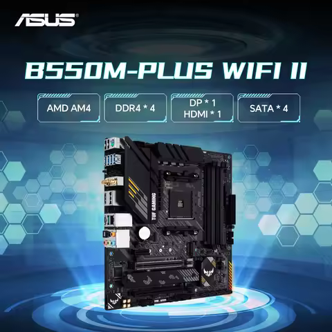 ASUS TUF GAMING B550M-PLUS WIFI II New B550 DDR4 AMD Gaming Motherboard Socket AM4 Wi-Fi 6 M-ATX 24.