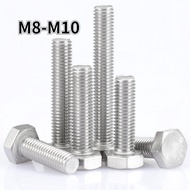 [XJK] M8m10 Extended External Hexagon Bolt Screw 304 Stainless Steel External Hexagon Screw Screw M8
