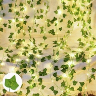 KASZOO Vines with Fairy Lights for Bedroom - 200 LED Ivy Curtain Wall Vines for Wedding, Party, Dorm